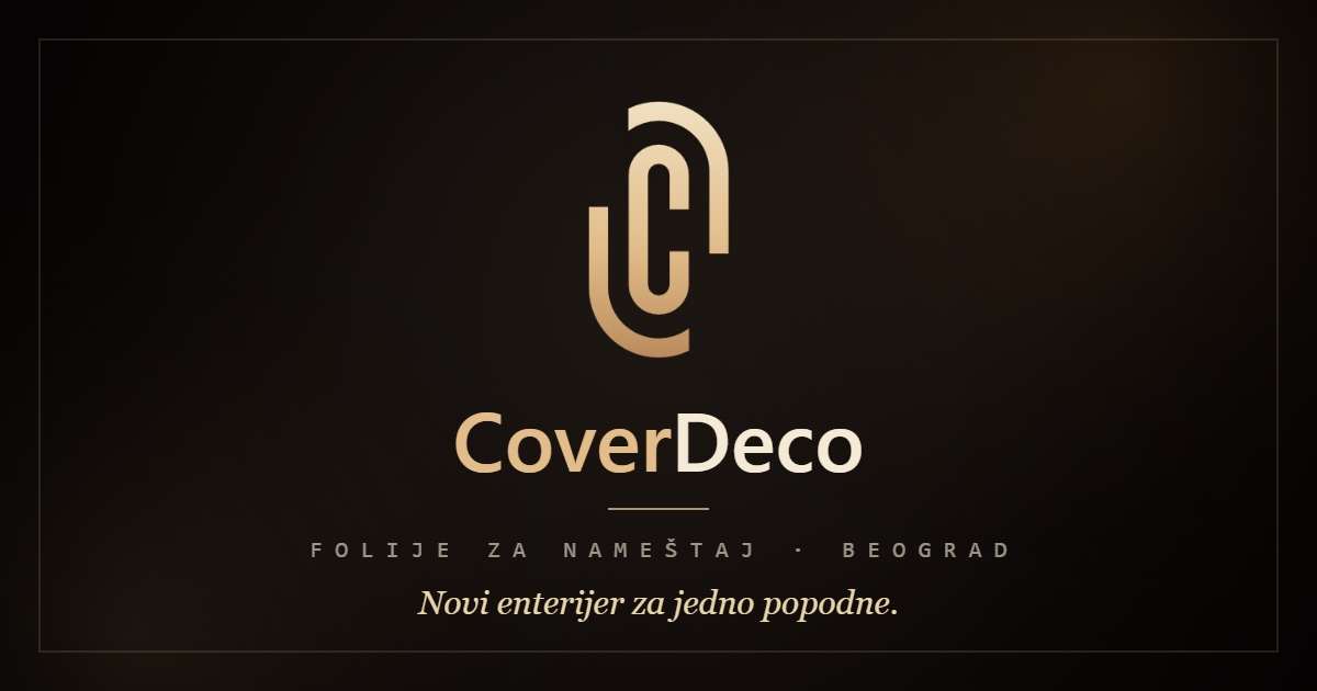 CoverDeco folije za nameštaj, web sajt